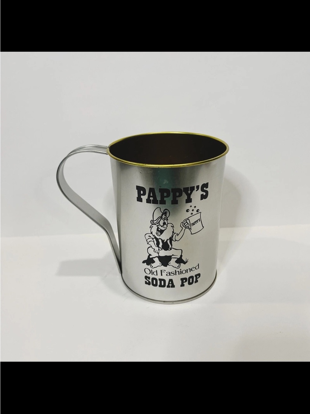 Old Fashioned Soda Pop Silver Metal Mug